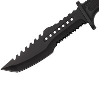 Cutit de vanatoare   Survival Spirit, otel inoxidabil, amnar, 30.5 cm, negru, teaca incl