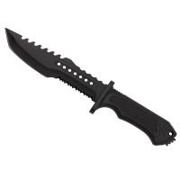 Cutit de vanatoare Survival Spirit, otel inoxidabil, amnar, 30.5 cm, negru, teaca incl Cutit de vanatoare Survival Spirit, otel inoxidabil, amnar, 30.5 cm, negru, teaca incl