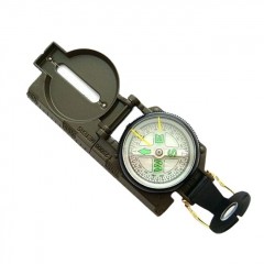 Busola metalica Depox®, World Seeker, 17 cm, lupa inclusa, verde