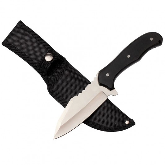 Cutit de vanatoare Old Future, otel inoxidabil, 25 cm, negru, teaca inclusa Cutit de vanatoare Old Future, otel inoxidabil, 25 cm, negru, teaca inclusa