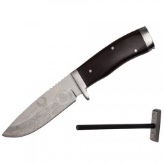 Cutit de vanatoare   Hunter Swish, otel inoxidabil, 22.5 cm, maro, amnar, teaca inclusa