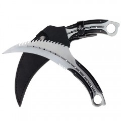 Cutit karambit DEPOX®, Comando Specialist, otel inoxidabil, 33 cm, argintiu, teaca inclusa Cutit karambit DEPOX®, Comando Specialist, otel inoxidabil, 33 cm, argintiu, teaca inclusa