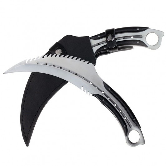Cutit karambit DEPOX®, Comando Specialist, otel inoxidabil, 33 cm, argintiu, teaca inclusa Cutit karambit DEPOX®, Comando Specialist, otel inoxidabil, 33 cm, argintiu, teaca inclusa