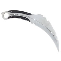 Cutit karambit, Comando Specialist, otel inoxidabil, 33 cm, argintiu, teaca inclusa