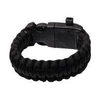 Bratara supravietuire , Military Surplus, paracord, 26 cm, negru