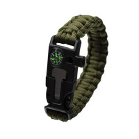 Bratara supravietuire , Military Surplus, paracord, 26 cm, verde
