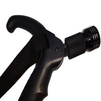 Baston trekking extensibil , Ol Helper, aluminiu, lampa LED, 110 cm, argintiu