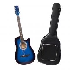 Chitara clasica  , 95 cm, lemn, Cutaway, albastra, husa inclusa