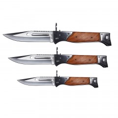 Set 3 briceaguri de vanatoare Ak System, otel inoxidabil, maro, teaca inclusa Set 3 briceaguri de vanatoare Ak System, otel inoxidabil, maro, teaca inclusa