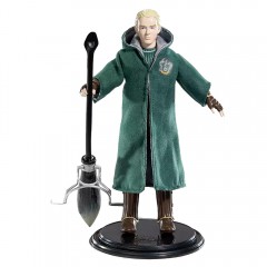 Figurina Draco Malfoy articulata , Quidditch Seeker, editie de colectie, 18 cm, stativ i