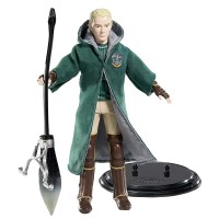 Figurina Draco Malfoy articulata , Quidditch Seeker, editie de colectie, 18 cm, stativ i