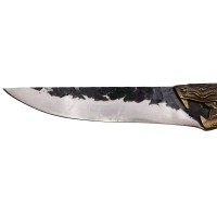 Cutit de vanatoare   Dragon Breath, otel inoxidabil, maner lemn, 33.5 cm, negru