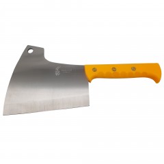 Satar macelarie   , Rough Kitchen, 38 cm, otel inoxidabil, 1.1 kg, galben