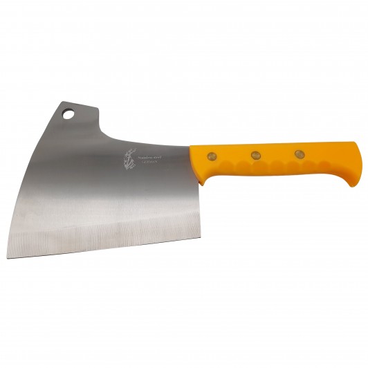 Satar macelarie   , Rough Kitchen, 38 cm, otel inoxidabil, 1.1 kg, galben
