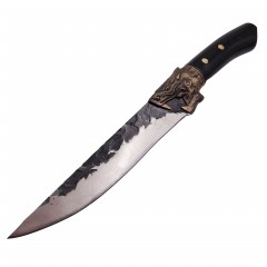 Cutit de bucatarie  , Dragon Breath, otel inoxidabil, maner lemn, 33 cm, negru