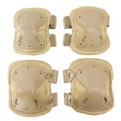 Set de protectie DEPOX®, Tactical Gear, genunchiere si cotiere, nylon, marime universala, bej