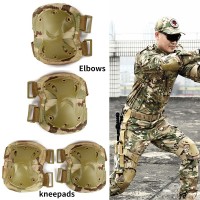 Set de protectie , Tactical Help, genunchiere si cotiere, nylon, marime universala, camu