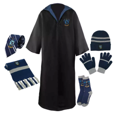 Set roba si accesorii Harry Potter  , Ravenclaw House, 6 piese, 6-9 ani, albastru