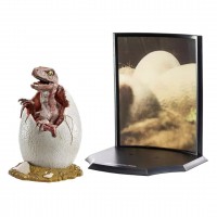 Figurina de colectie Jurassic Park , Baby Velociraptor, 15 cm, suport inclus