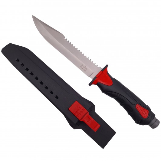 Cutit de vanatoare Survival Blade, otel inoxidabil, 34.5 cm, negru, teaca inclusa Cutit de vanatoare Survival Blade, otel inoxidabil, 34.5 cm, negru, teaca inclusa