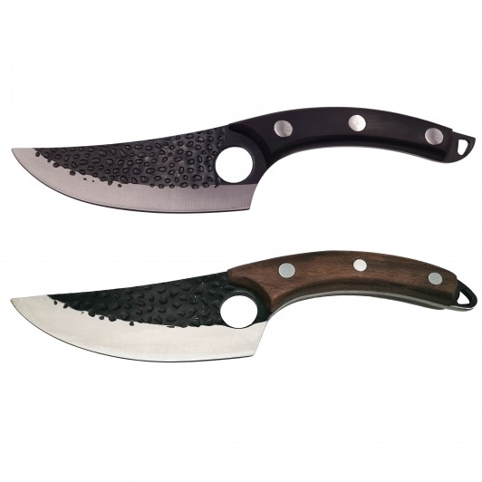 Set doua cutite de bucatarie . Japanese Chef, lucrate manual, otel, maner lemn, 27.5 cm