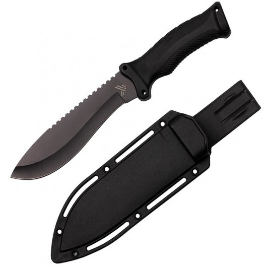 Cutit de vanatoare Kukri Madness, otel inoxidabil, 30.5 cm, negru, teaca inclusa Cutit de vanatoare Kukri Madness, otel inoxidabil, 30.5 cm, negru, teaca inclusa
