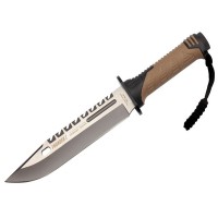 Cutit de vanatoare Thunder Clap, otel inoxidabil, 32.5 cm, bej, teaca inclusa Cutit de vanatoare Thunder Clap, otel inoxidabil, 32.5 cm, bej, teaca inclusa