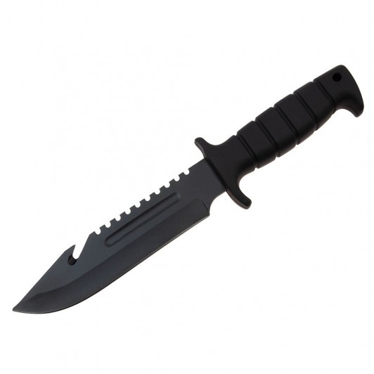 Cutit de vanatoare   Military Assault, 29 cm, negru, teaca inclusa