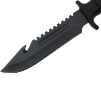 Cutit de vanatoare   Military Assault, 29 cm, negru, teaca inclusa