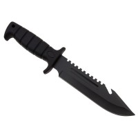 Cutit de vanatoare   Military Assault, 29 cm, negru, teaca inclusa