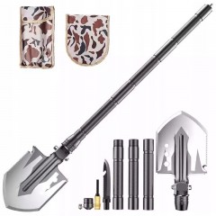 Lopata multifunctionala , Outdoor Master, 8 in 1, otel inoxidabil, 76 cm, negru