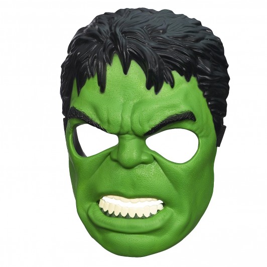 Masca pentru copii   , Incredible Hulk, plastic, verde, prindere elastic, marime universal