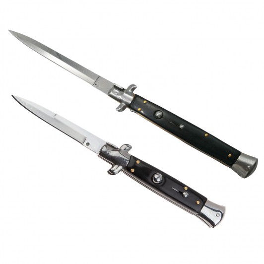 Set 2 briceaguri automate vanatoare Italian Blade, Stiletto, otel inoxidabil, negru Set 2 briceaguri automate vanatoare Italian Blade, Stiletto, otel inoxidabil, negru