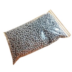 Set 1000 bile metalice   Precision Target, airsoft si prastie, 6 mm, 0.75g, argintiu