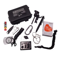 Kit supravietuire , Help Society, 13 elemente multifunctionale, negru