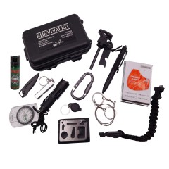 Kit supravietuire , True Saviour, 13 elemente multifunctionale, negru