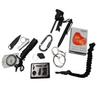 Kit supravietuire , True Saviour, 13 elemente multifunctionale, negru