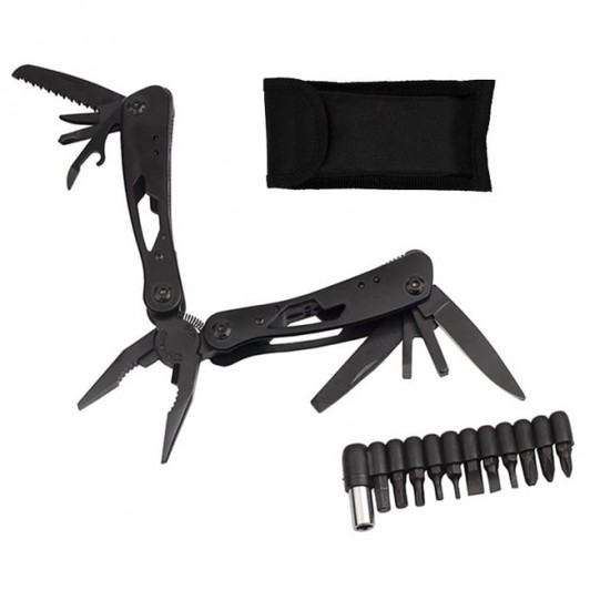 Cleste multifunctional  , Outdoor Specialist, otel inoxidabil, 20 functii, 22 cm, negru