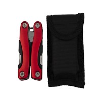 Mini cleste multifunctional   , Survival Instict, otel inoxidabil, 9 functii, 14 cm, rosu
