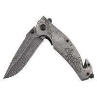 Briceag de vanatoare full metalic   Future Adventure, otel inoxidabil, 21 cm, argintiu