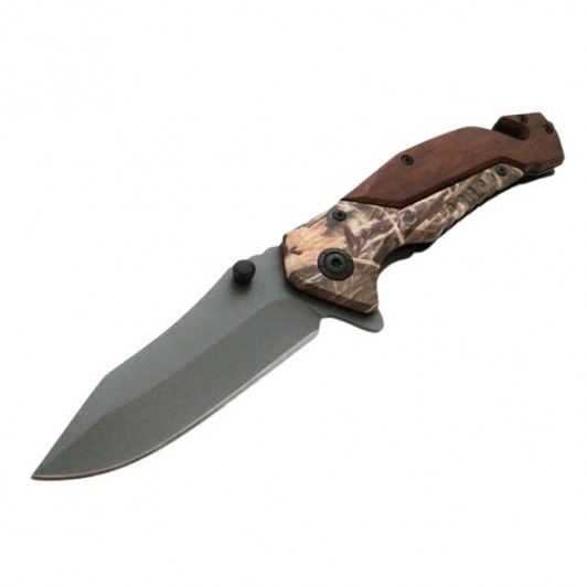 Briceag de vanatoare   Super Adventure, otel inoxidabil, 20 cm, maro