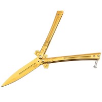 Briceag fluture Skull Crusher, otel inoxidabil, 24 cm, auriu Briceag fluture Skull Crusher, otel inoxidabil, 24 cm, auriu