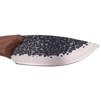 Cutit de bucatarie  , Japan Vibe, model japonez, lucrat manual, otel, maner lemn, 24.5 cm