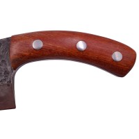 Cutit de vanatoare lucrat manual, Asian Legacy, 25.5 cm, maner lemn, husa piele ecolog Cutit de vanatoare lucrat manual, Asian Legacy, 25.5 cm, maner lemn, husa piele ecolog
