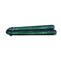 Briceag fluture de antrenament   tip pieptan, Warrior Pace, 23.5 cm, verde