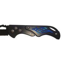Briceag de vanatoare   Blue Fire, otel inoxidabil, 21.5 cm, negru