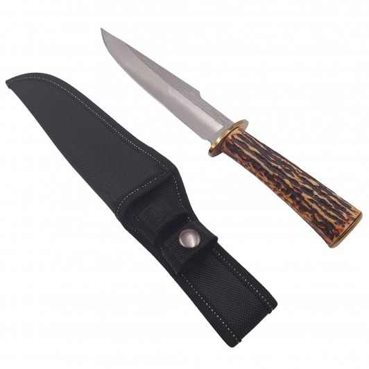 Cutit de vanatoare Bone Trace, 30.5 cm, otel inoxidabil, bej, teaca inclusa Cutit de vanatoare Bone Trace, 30.5 cm, otel inoxidabil, bej, teaca inclusa