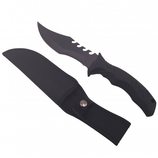 Cutit de vanatoare Comando Blade, 28.5 cm, otel inoxidabil, negru, teaca inclusa Cutit de vanatoare Comando Blade, 28.5 cm, otel inoxidabil, negru, teaca inclusa