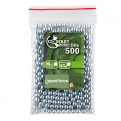 Set 500 bile metalice   Precision Target, airsoft sau prastie, 6 mm, 0.75g, argintiu