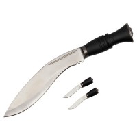 Cutit de vanatoare   Lion Tamer, 30 cm, otel inoxidabil, 2 cutite de aruncat, toc piele